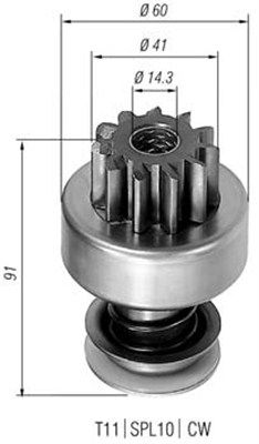 MAGNETI MARELLI Ведущая шестерня, стартер 940113020108